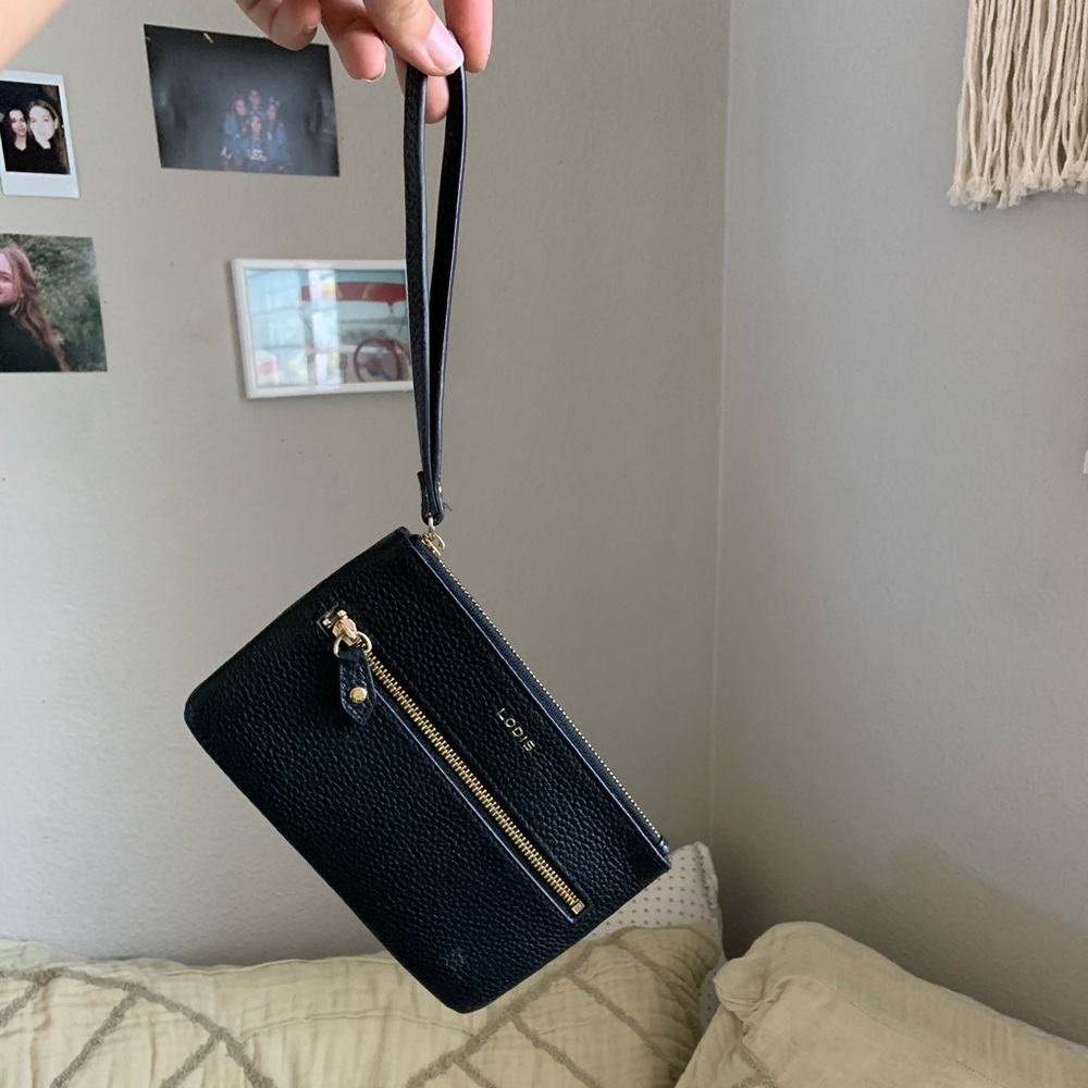 Black zipper wallet